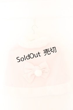 画像2: DearMyLove / ファーポンポンハートビジューリボンケープコート M~L ピンク O-26-02-12-1008-EL-JA-OW-OS