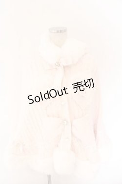 画像1: LIZ LISA / ダブルリボンニットファーポンチョ 0 ピンク O-26-02-12-1009-LO-JA-OW-OS