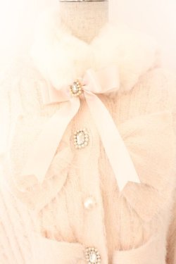 画像2: LIZ LISA / ダブルリボンニットファーポンチョ 0 ピンク O-26-02-12-1009-LO-JA-OW-OS