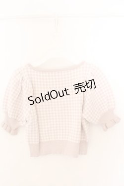 画像2: pium / ハートボタンギンガムニットトップス F ピンク O-26-02-12-1010-0-TO-OW-OS