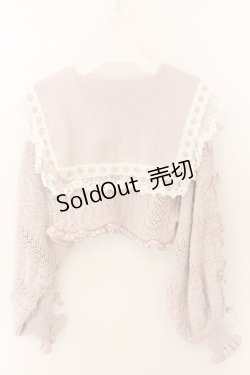 画像2: LIZ LISA / クロップド透かしセーラーカーディガン 0 ピンク O-26-02-12-1013-LO-TO-OW-OS