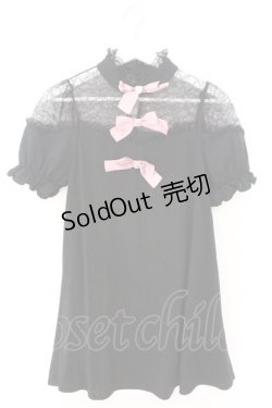 画像1: Ank Rouge / レース切り替えカットワンピース M クロ O-26-02-12-1019-CA-OP-OW-OS