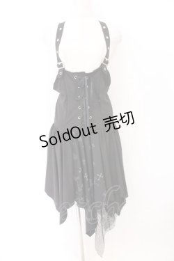画像1: ACDC RAG / クロスワンピース  ブラック O-26-02-12-1020-PU-OP-OW-ZT360