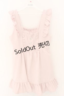 画像1: DearMyLove / 3連ビジューハートエプロンジャンスカ M ピンク O-26-02-12-1022-EL-OP-OW-OS