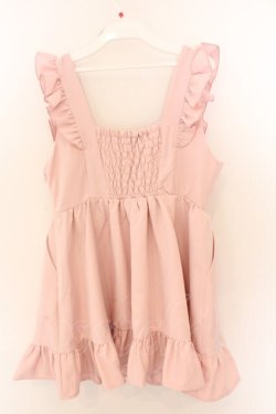 画像2: DearMyLove / 3連ビジューハートエプロンジャンスカ M ピンク O-26-02-12-1022-EL-OP-OW-OS