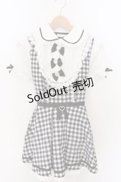 画像1: LIZ LISA / 3つリボンギンガムヨークセットアップ 0 クロ O-26-02-12-1023-LO-OP-OW-OS
