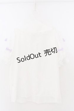 画像2: Ank Rouge / 推し活リボンブラウス M シロ×パープル O-26-02-12-1028-CA-BL-OW-OS