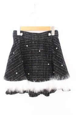 画像1: Ank Rouge / キラキラツイードスカパン M クロ O-26-02-12-1031-CA-SK-OW-OS