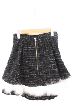 画像2: Ank Rouge / キラキラツイードスカパン M クロ O-26-02-12-1031-CA-SK-OW-OS