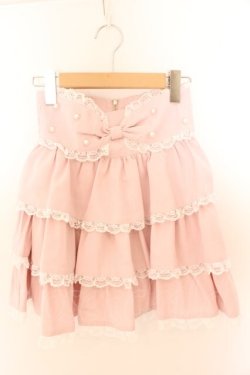 画像1: Ank Rouge / おリボンティアードスカパン M ピンク O-26-02-12-1033-CA-SK-OW-OS