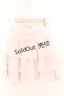 画像1: Ank Rouge / おリボンティアードスカパン M ピンク O-26-02-12-1033-CA-SK-OW-OS