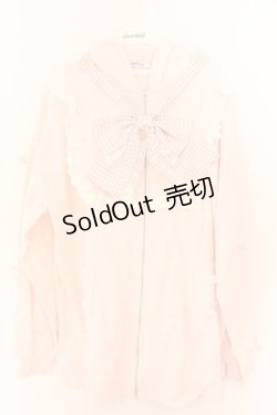 画像1: Ank Rouge / ギンガムリボンうさみみパーカー M ピンク O-26-02-12-1004-CA-TO-OW-OS