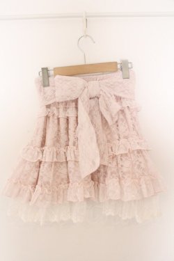 画像2: LIZ LISA / リボンベルトチュールスカート 0 ピンク O-26-02-12-1036-LO-SK-OW-OS