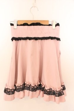 画像2: DearMyLove / ハートビジューリボンレースアップフリルスカート S ピンク O-26-02-12-1037-EL-SK-OW-OS