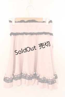画像2: DearMyLove / ハートビジューリボンレースアップフリルスカート S ピンク O-26-02-12-1037-EL-SK-OW-OS