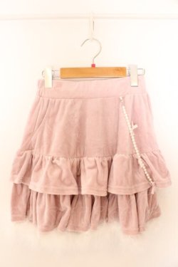 画像1: Ank Rouge / フワフワフェザーティアードスカート  ピンク O-26-02-12-1038-CA-SK-OW-OS