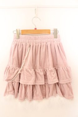 画像2: Ank Rouge / フワフワフェザーティアードスカート  ピンク O-26-02-12-1038-CA-SK-OW-OS