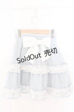 画像2: DearMyLove / ハシゴレースティアードスカート S サックス O-26-02-12-1039-EL-SK-OW-OS