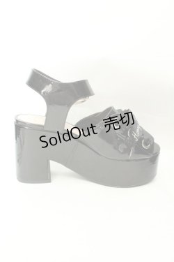 画像4: Honey Cinnamon / レースアップエナメルサンダル M クロ O-26-02-12-006-LO-SH-OW-ZTK036