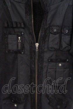 画像2: Qutie Frash / ミリタリーコート  ブラック O-26-02-14-027-QU-CO-OW-OS