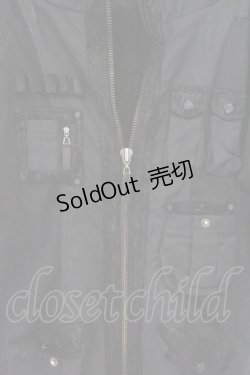 画像2: Qutie Frash / ミリタリーコート  ブラック O-26-02-14-027-QU-CO-OW-OS