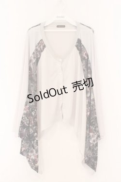 画像1: Qutie Frash / 気楡茶閃洸 ポンチョカーディガン  ホワイト O-26-02-14-030-QU-TO-OW-OS