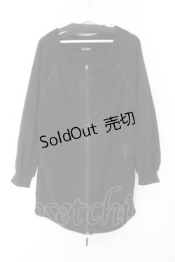 画像1: Qutie Frash / オフショルニットBIGブルゾン  ブラック O-26-02-14-033-QU-JA-OW-OS