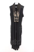 Qutie Frash / チャイナロングベスト  ブラック O-26-02-14-034-QU-TO-OW-OS