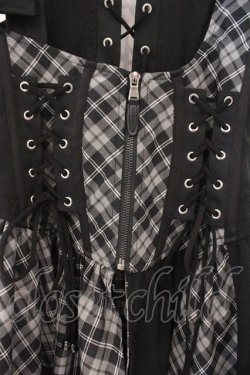 画像2: Qutie Frash / タータンチェックコルセットベスト  ブラック O-26-02-14-035-QU-JA-OW-OS