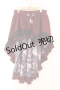 Qutie Frash / 和柄ラップスカート  ボルドー×パープル O-26-02-14-037-QU-TO-OW-OS