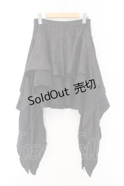 画像1: Qutie Frash / 2023年プレミアム-蘿月-アシメスカート  ブラック O-26-02-14-042-QU-SK-OW-OS