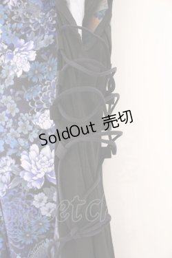 画像3: Qutie Frash / 和柄チャイナワンピ  ブルー O-26-02-14-043-QU-OP-OW-OS