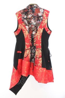 画像4: Qutie Frash / 胸開きチャイナチュニック  レッド O-26-02-14-044-QU-OP-OW-OS