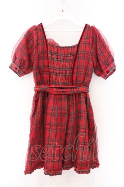 画像4: LIZ LISA / ハートチェックワンピース 0 アカ O-26-02-14-049-LO-OP-OW-OS