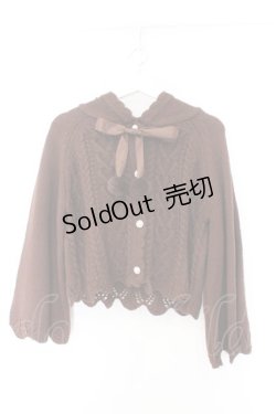 画像1: m petit by misako / TT*AOKリボンツキカーディガン S ブラウン O-26-02-14-050-LO-TO-OW-OS