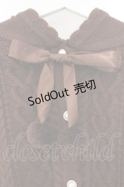 画像2: m petit by misako / TT*AOKリボンツキカーディガン S ブラウン O-26-02-14-050-LO-TO-OW-OS