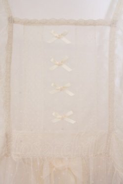 画像2: m petit by misako / ドットチュールエプロン S アイボリー O-26-02-14-051-LO-OP-OW-OS