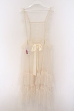 画像3: m petit by misako / ドットチュールエプロン S アイボリー O-26-02-14-051-LO-OP-OW-OS