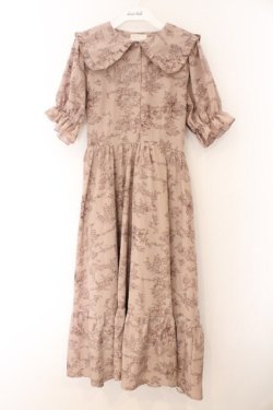 画像1: m petit by misako / トワルドジュイセーラーワンピース S ピンク O-26-02-14-053-LO-OP-OW-OS