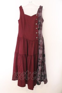 画像1: NIBBLE POISON / レオパードツギハギワンピース M ワイン O-26-02-14-055-0-OP-OW-OS