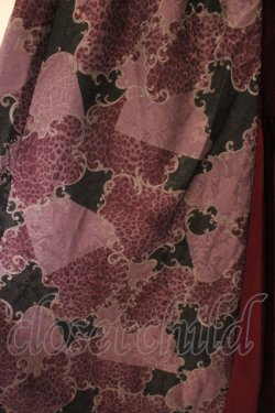 画像4: NIBBLE POISON / レオパードツギハギワンピース M ワイン O-26-02-14-055-0-OP-OW-OS