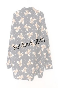 画像3: Ank Rouge / ハートドットBearBigシャツ M クロ O-26-02-14-061-CA-BL-OW-OS