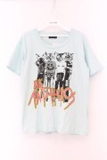 WORLD WIDE LOVE！(Rydia) / 猫バンド風Tシャツ 1 ミントブルー O-26-02-14-062-PU-TO-OW-OS
