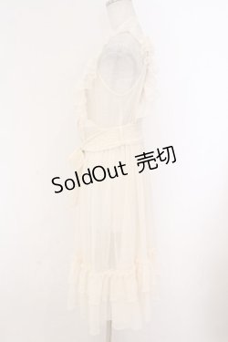 画像3: Chalmiere / ドットチュールエプロン M アイボリー O-26-02-14-005-0-OP-YM-OS