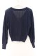 画像2: axes femme / 透かし編みニットカーディガン M ネイビー O-26-02-14-065-AX-TO-OW-OS (2)