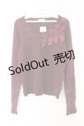 axes femme / アシメリボンデザインプルオーバー M ワイン O-26-02-14-066-AX-TO-OW-OS