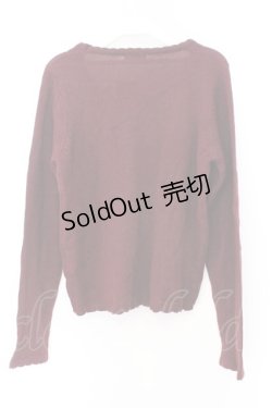 画像3: axes femme / アシメリボンデザインプルオーバー M ワイン O-26-02-14-066-AX-TO-OW-OS