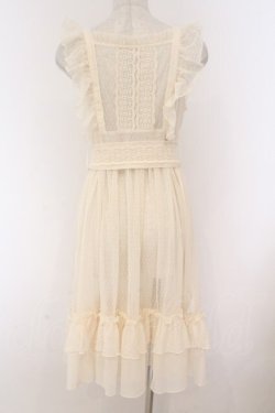 画像4: Chalmiere / ドットチュールエプロン M アイボリー O-26-02-14-005-0-OP-YM-OS