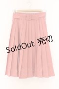 Fi.n.t / 太ベルト付きプリーツスカート F ピンク O-26-02-14-073-CA-SK-OW-ZT200