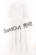 m petit by misako / NINA'S 花柄スクエアネックワンピース S アイボリー O-26-02-14-081-LO-OP-OW-ZT0225L